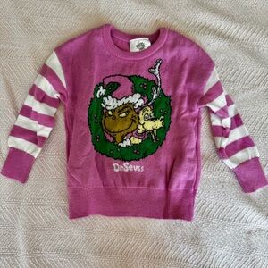 Grinch pink knit sweater for toddler 18M